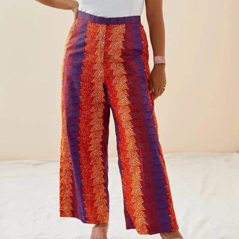 NWT Anthropologie Sika by Phyllis Taylor Abstract Wide-Leg Trouser 18W